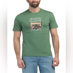 BRAND NEW WITH TAGS Scotch & Soda Green Graphic T-Shirt. Men’s size Small.